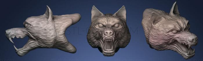 3D model Wolf Head (STL)